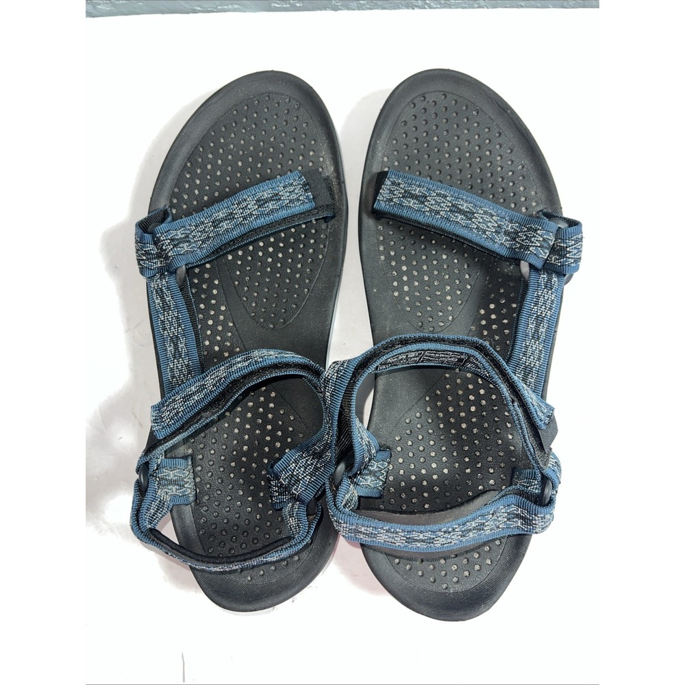 Teva Hurricane 6502 Men's Black/Blue Water Hiking Sport Sandals Size 12